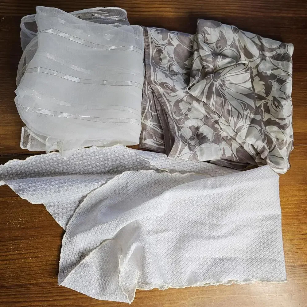 Set of 3 Lightweight Scarves in Neutral Tones